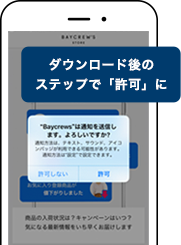 ダウンロード後のステップで「許可」に