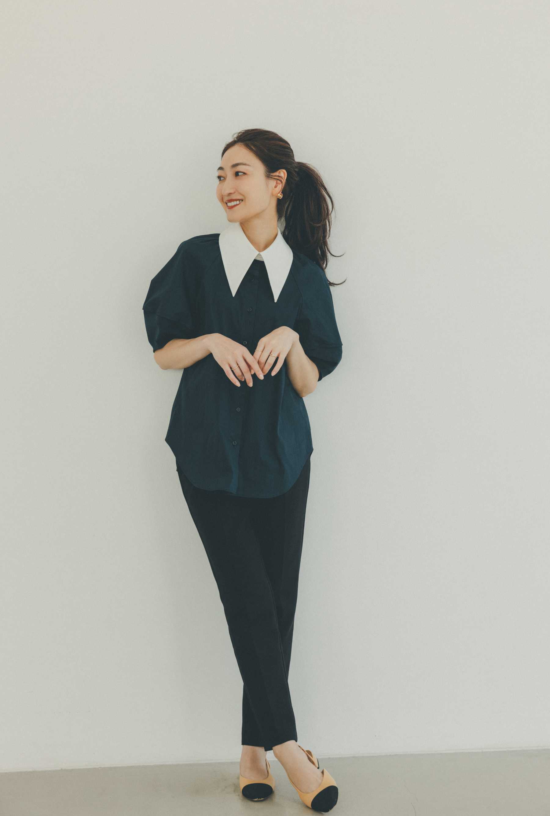 detachable collar blouse