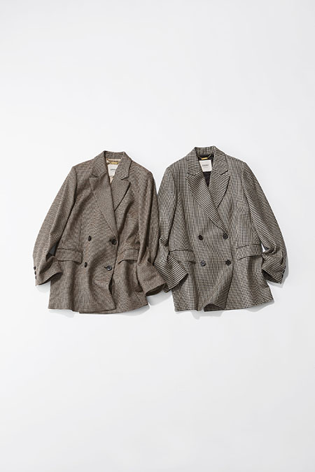 JOURNAL STANDARD L'ESSAGE GLENCHECK DOUBLE JACKET