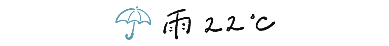 雨22℃